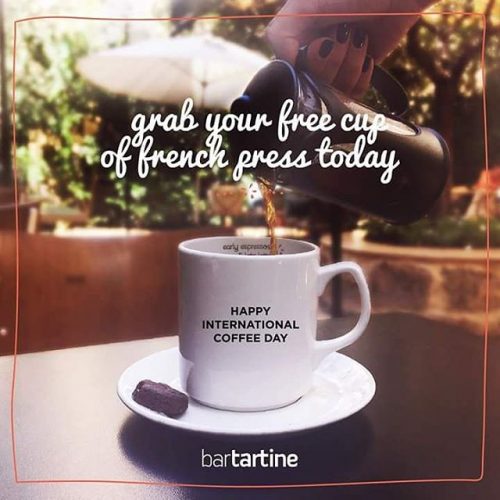 Free Cup of French Press Coffee